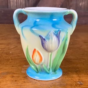 Vtg Trico Nagoya Japan Hand Painted Tulip Vase